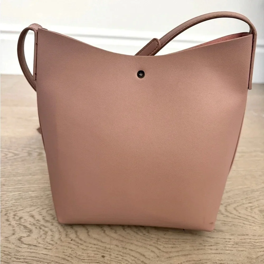 SAMARA vegan leather medium crossbody/shoulder bag color- peony